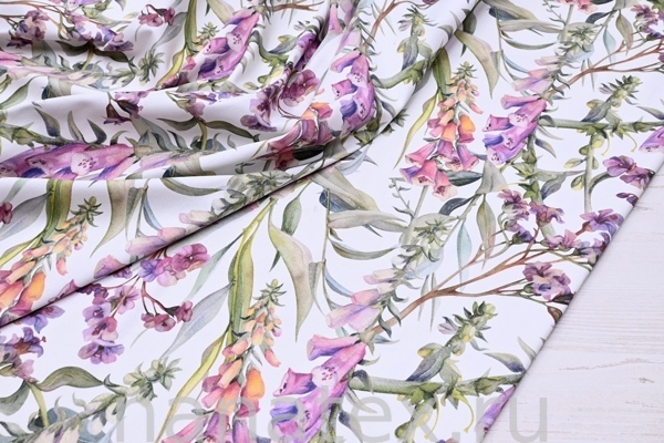 ТКАНЬ ПЛАТЕЛЬНАЯ ХЛОПОК стрейч 6020/200534 Полевые цветы