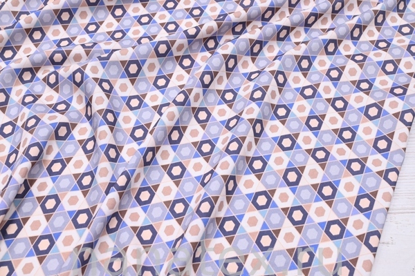 ТКАНЬ ПЛАТЕЛЬНАЯ ВИСКОЗА ТВИЛ 1430/200274 Сиреневый орнамент