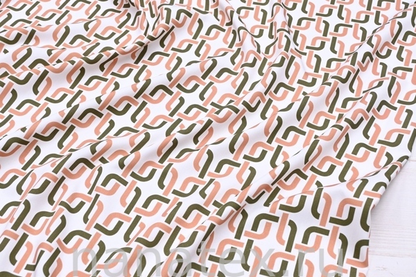 ТКАНЬ ПЛАТЕЛЬНАЯ ВИСКОЗА ТВИЛ 1430/200287 Орнамент беж олива