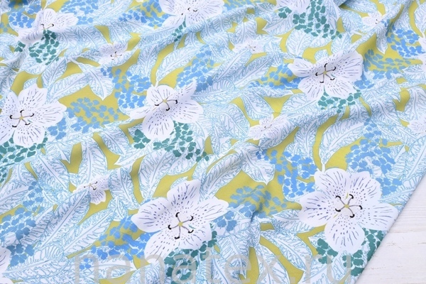 ТКАНЬ ПЛАТЕЛЬНАЯ ШТАПЕЛЬ 1597/200306 Бирюза лайм