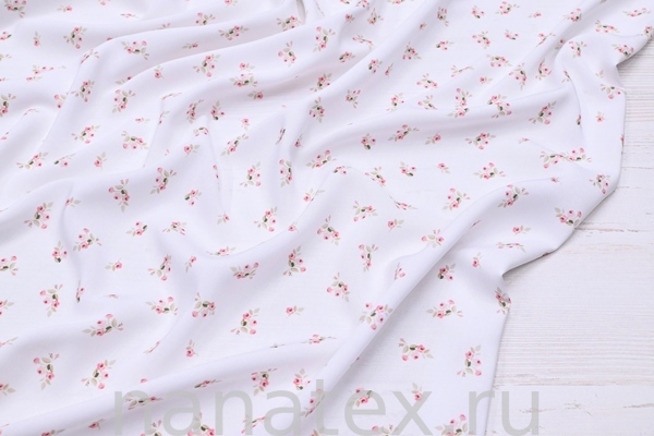 ТКАНЬ ПЛАТЕЛЬНАЯ ШТАПЕЛЬ 1597/200476 Мелкие розочки