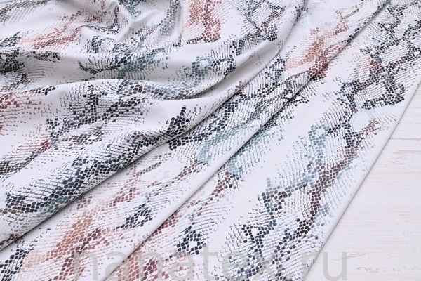 ТКАНЬ ПЛАТЕЛЬНАЯ ХЛОПОК стрейч 6020/200372 Змея