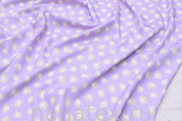 ТКАНЬ ПЛАТЕЛЬНАЯ ВИСКОЗА ТВИЛ 1430/200158 Бежевые пятна на сиреневом