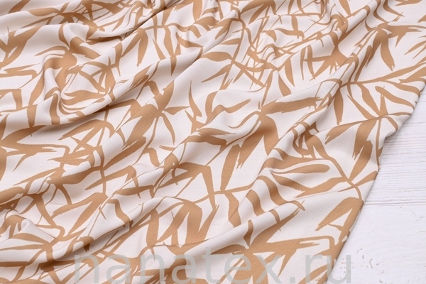 ТКАНЬ ПЛАТЕЛЬНАЯ ШТАПЕЛЬ 1597/200359 Тростник беж