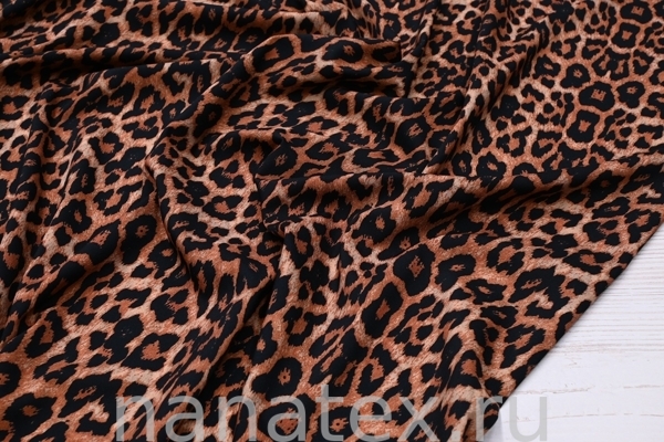 ТКАНЬ ПЛАТЕЛЬНАЯ СОФТ стрейч 7500/100737 Леопард