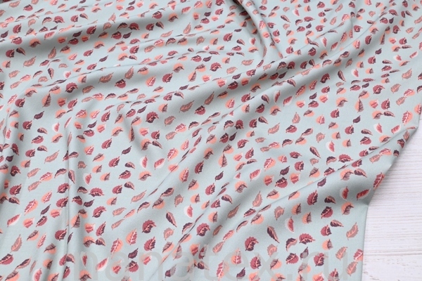 ТКАНЬ ПЛАТЕЛЬНАЯ ВИСКОЗА ТВИЛ 1430/200256 Листочки на мяте