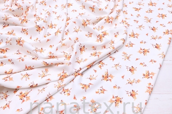 ТКАНЬ ПЛАТЕЛЬНАЯ ВИСКОЗА ТВИЛ 1430/200518 Розочки желтые
