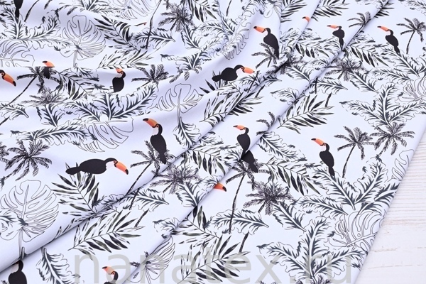 ТКАНЬ ПЛАТЕЛЬНАЯ ХЛОПОК стрейч 6020/200323 Туканы