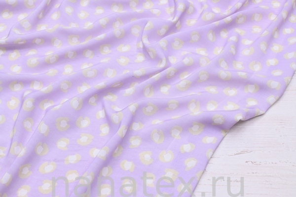 ТКАНЬ ПЛАТЕЛЬНАЯ ВИСКОЗА БАТИСТ 1800/200381 пятнышки на сирени