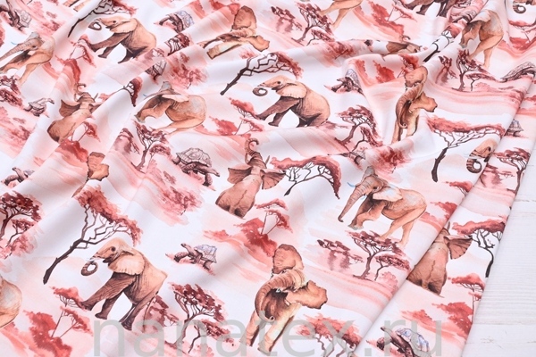 ТКАНЬ ПЛАТЕЛЬНАЯ ВИСКОЗА ТВИЛ 1430/200302 Сафари красный