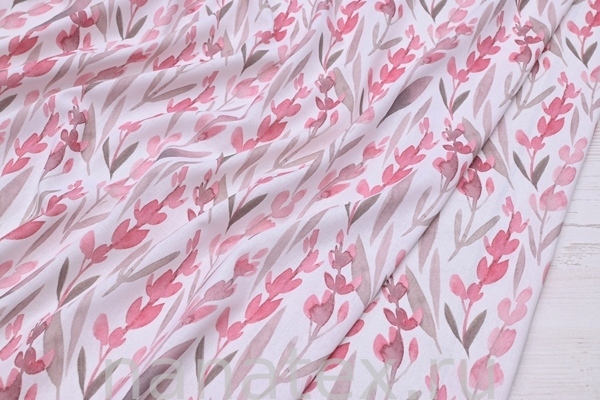 ТКАНЬ ПЛАТЕЛЬНАЯ ЛЁН ВИСКОЗА 6104/200407 Акварель розовый корица