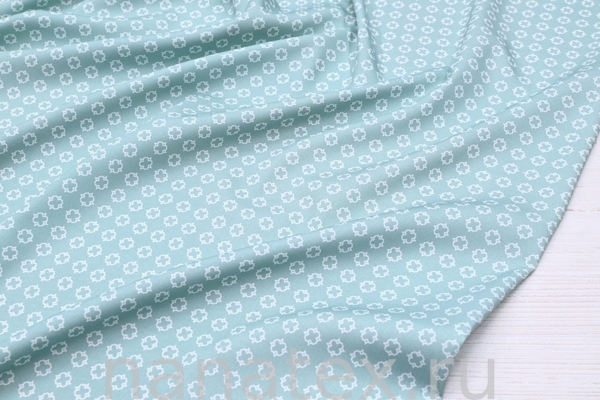 ТКАНЬ ПЛАТЕЛЬНАЯ ВИСКОЗА ТВИЛ 1430/200276 Орнамент мята