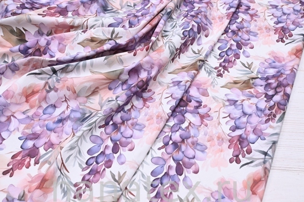 ТКАНЬ ПЛАТЕЛЬНАЯ ХЛОПОК стрейч 6020/200452 Глициния