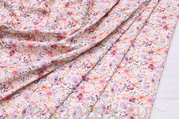 ТКАНЬ ПЛАТЕЛЬНАЯ ХЛОПОК стрейч 6020/200448 Акварель