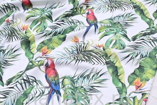 ТКАНЬ ПЛАТЕЛЬНАЯ ВИСКОЗА ТВИЛ 1430/200152 Попугаи