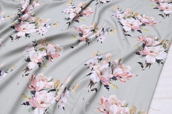 ТКАНЬ ПЛАТЕЛЬНАЯ ВИСКОЗА ТВИЛ 1430/200266 Магнолия олива