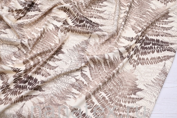 ТКАНЬ ПЛАТЕЛЬНАЯ ВИСКОЗА САТИН стрейч 1330/200310 Папоротник беж