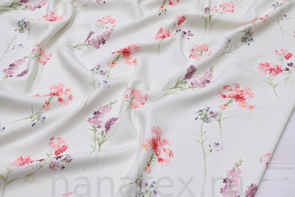 ТКАНЬ ПЛАТЕЛЬНАЯ ВИСКОЗА ТВИЛ 1430/200170 Цветы св.фисташка