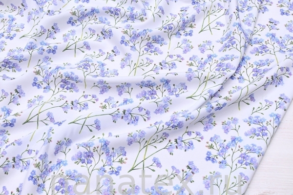 ТКАНЬ ПЛАТЕЛЬНАЯ ШТАПЕЛЬ 1597/200211 Незабудки