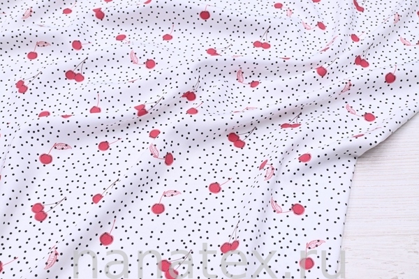 ТКАНЬ ПЛАТЕЛЬНАЯ ВИСКОЗА ТВИЛ 1430/200164 Вишенки