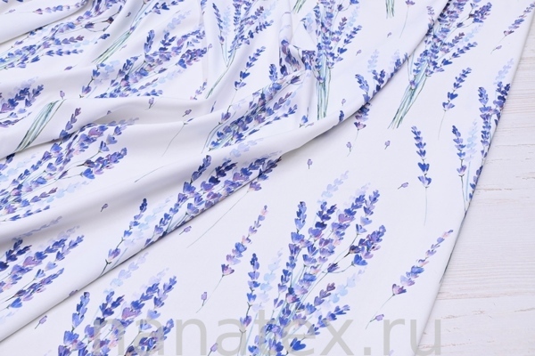 ТКАНЬ ПЛАТЕЛЬНАЯ ВИСКОЗА ТВИЛ 1430/200506 Букетики лаванды